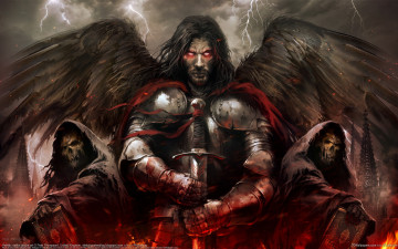 Картинка pete+thompson фэнтези нежить рыцарь pete thompson молнии крылья