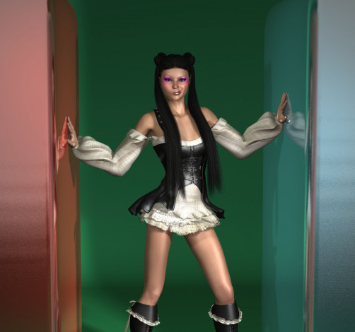 Обои картинки фото 3д графика, люди , people, девушка, взгляд