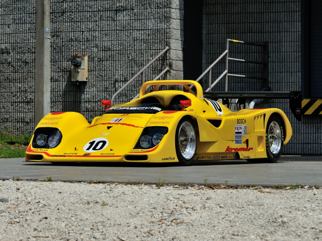 Обои картинки фото автомобили, porsche, желтый, k8, spyder, kremer