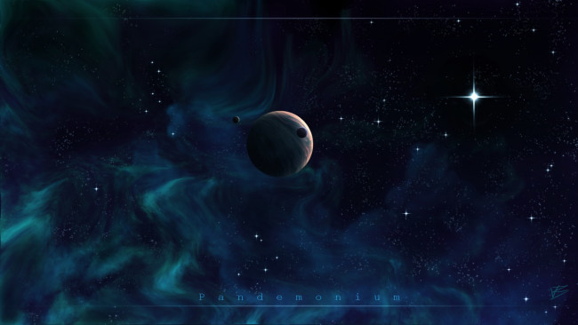 Обои картинки фото космос, арт, планеты, звезды