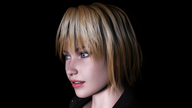 Обои картинки фото monika, 3д графика, портрет , portraits, девушка, взгляд, фон