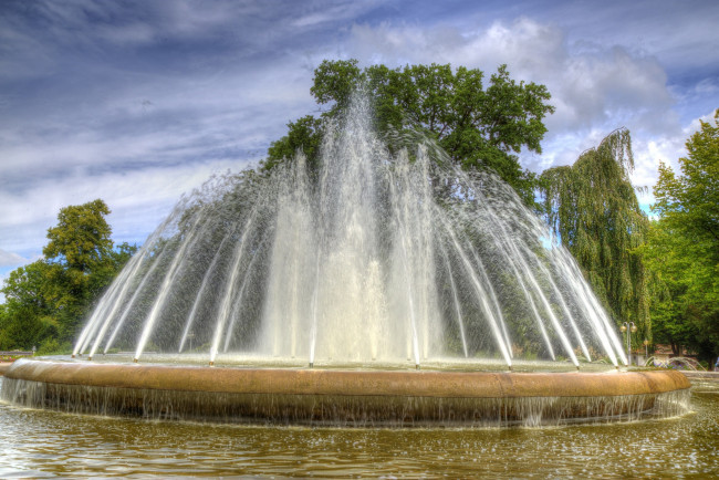 Обои картинки фото bad oeynhausen,  germany, города, - фонтаны, бассейн, фонтан
