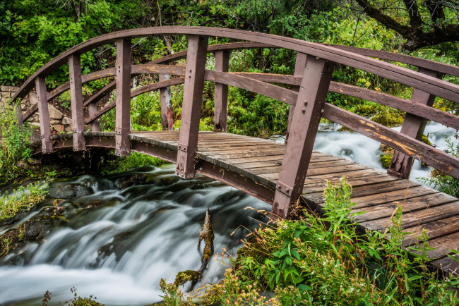 Обои картинки фото природа, реки, озера, река, мостик