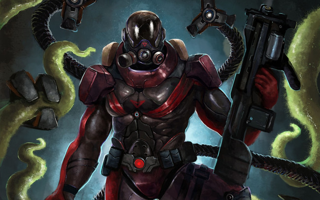 Обои картинки фото фэнтези, существа, существо, арт, монстр, щюпальцы