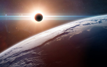 Картинка космос арт галактика планеты вселенная