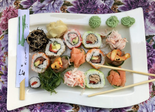 Картинка еда рыба +морепродукты +суши +роллы снедь