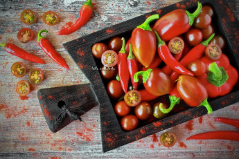 Картинка еда овощи помидоры перец