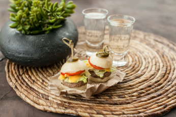 Картинка еда бутерброды +гамбургеры +канапе канапе гамбургер овощи мясо мини