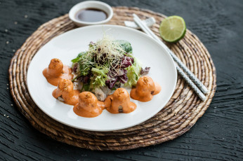 Картинка еда салаты +закуски соус закуска зелень салат