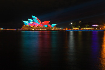 Картинка города сидней+ австралия сингапур ночные огни singapore night lights