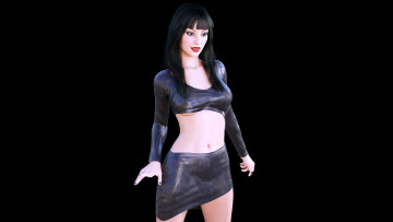 Картинка 3д+графика люди+ people девушка взгляд фон