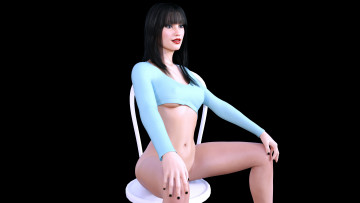 Картинка 3д+графика люди+ people девушка взгляд фон