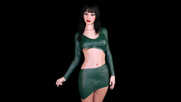 Картинка 3д+графика люди+ people девушка взгляд фон