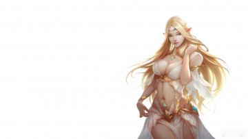 Картинка фэнтези эльфы эльфийка игра девушка рыцарь небес кокетка games маг