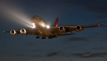 Картинка airbus+a380-842 авиация пассажирские+самолёты авиалайнер