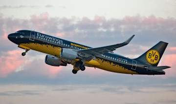 Картинка airbus+a320-214 авиация пассажирские+самолёты авиалайнер