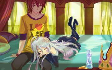 Картинка аниме no+game+no+life двое