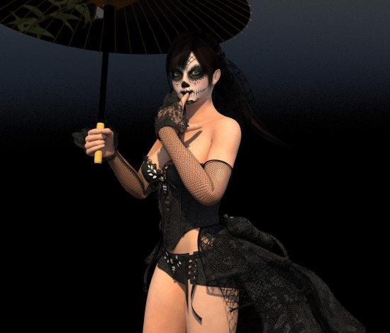 Обои картинки фото 3д графика, праздники , holidays, девушка, взгляд, фон