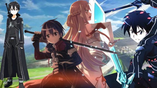 Обои картинки фото аниме, sword art online, мастера, меча, онлайн