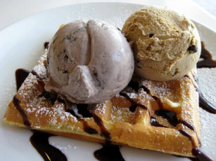 Картинка еда мороженое +десерты вафли