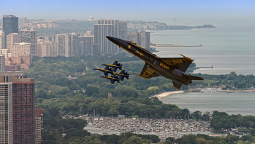 Картинка авиация боевые+самолёты aircraft cityscape blue angels городской пейзаж пилотажная группа wallhaven истребитель