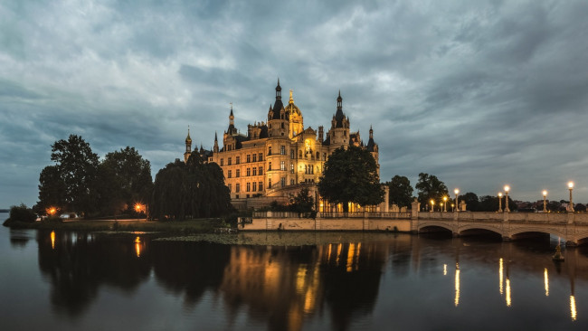 Обои картинки фото schwerin castle, города, замок шверин , германия, schwerin, castle