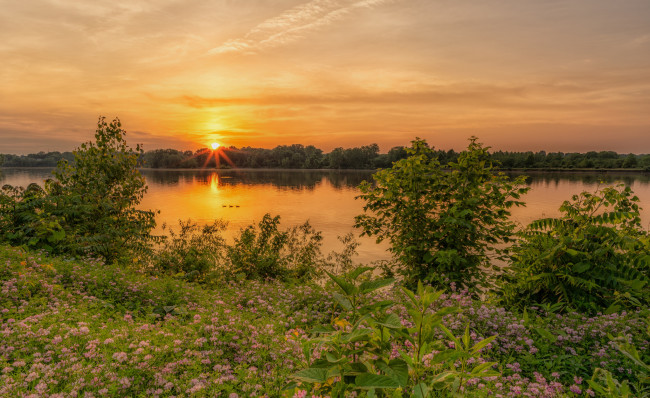 Обои картинки фото природа, восходы, закаты, простор