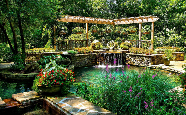 Обои картинки фото природа, парк, водоем