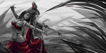 Картинка фэнтези роботы +киборги +механизмы фон девушки