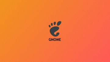 обоя компьютеры, gnome, фон, логотип