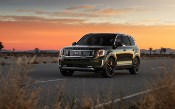 Картинка 2020+kia+telluride автомобили kia корейские теллурид серый новый вид спереди роскошный внедорожник внешность 2020 telluride