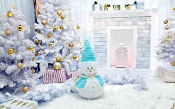 Картинка праздничные снеговики снеговик