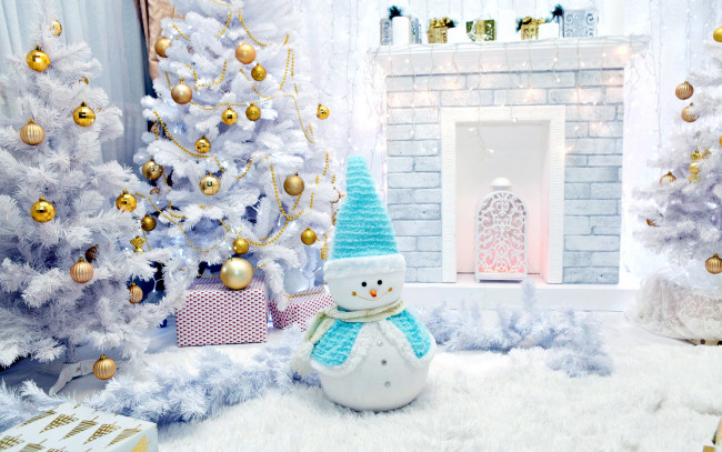 Обои картинки фото праздничные, снеговики, снеговик