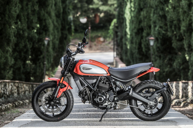 Обои картинки фото ducati scrambler, мотоциклы, ducati, scrambler, мотоцикл