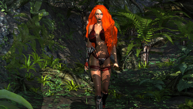 Обои картинки фото 3д графика, амазонки , amazon, девушка, фон, взгляд, униформа