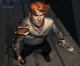 Картинка фэнтези люди мужчина оружие