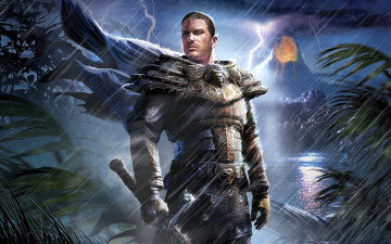 Картинка видео+игры risen воин броня оружие дождь