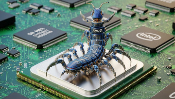 Картинка 3д+графика научная+фантастика+ science+fiction нейросети графика нейроарт ai art нейронные сети рисунки нейро искусство нейрографика graphics neuroart neural networks drawings neuro neurography технологии процессор многоножка плата электроника