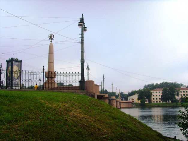 Обои картинки фото хмурое, утро, города, мосты