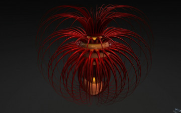 Картинка 3д графика другое стебли шары