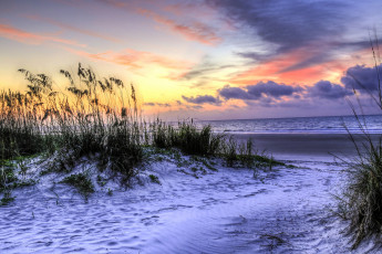 Картинка hilton head island south carolina природа побережье остров хилтон хед пляж закат атлантический океан atlantic ocean