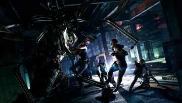Картинка resident evil видео игры солдаты существо