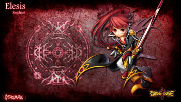 Картинка видео игры grand chase девушка меч плащ