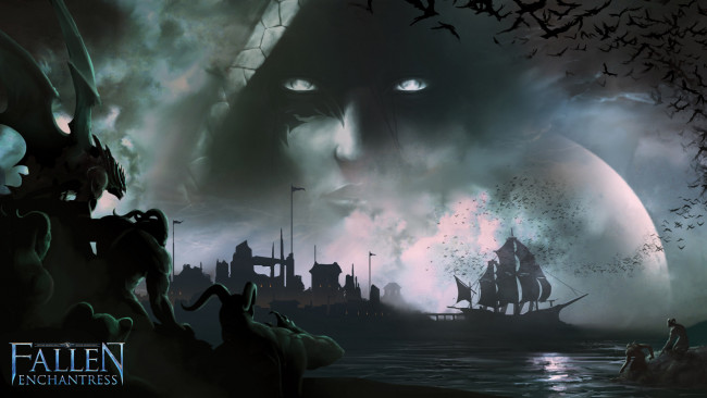 Обои картинки фото fallen, enchantress, legendary, heroes, видео, игры, парусник