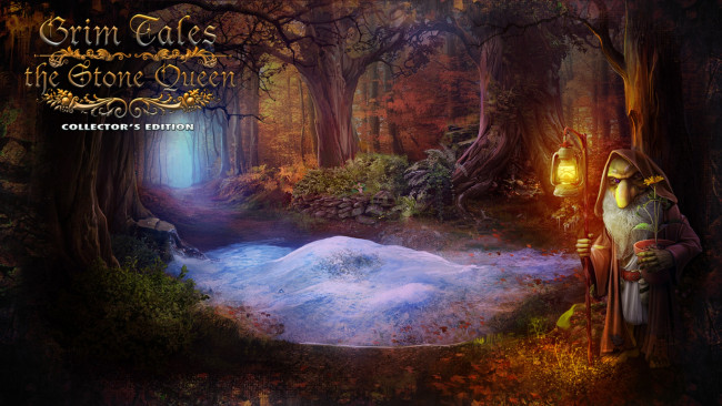 Обои картинки фото grim, tales, the, stone, queen, видео, игры, collector`s, edition, паромщик, цветок, фонарь