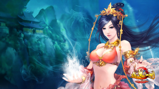 Обои картинки фото happy, lakes, видео, игры, девушка, магия