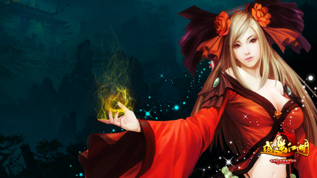 Обои картинки фото happy, lakes, видео, игры, девушка, магия