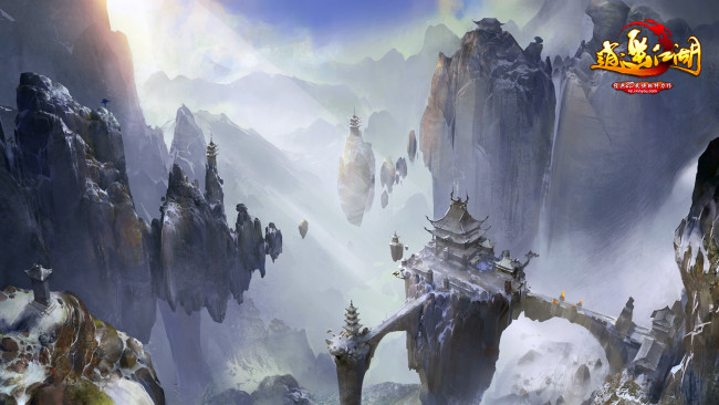 Обои картинки фото happy, lakes, видео, игры, горы, замок