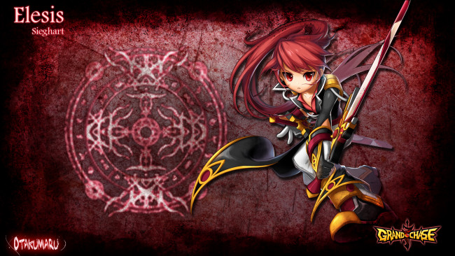 Обои картинки фото видео, игры, grand, chase, девушка, меч, плащ