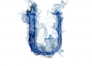 Картинка 3д+графика другое+ other литера буква u газ дым